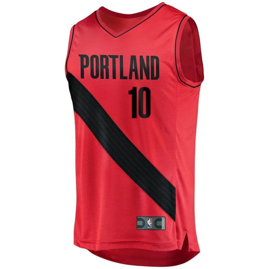 10 - Jake Layman Portland Trail Blazers Fast Break Player Jersey - Statement Edition - Red
