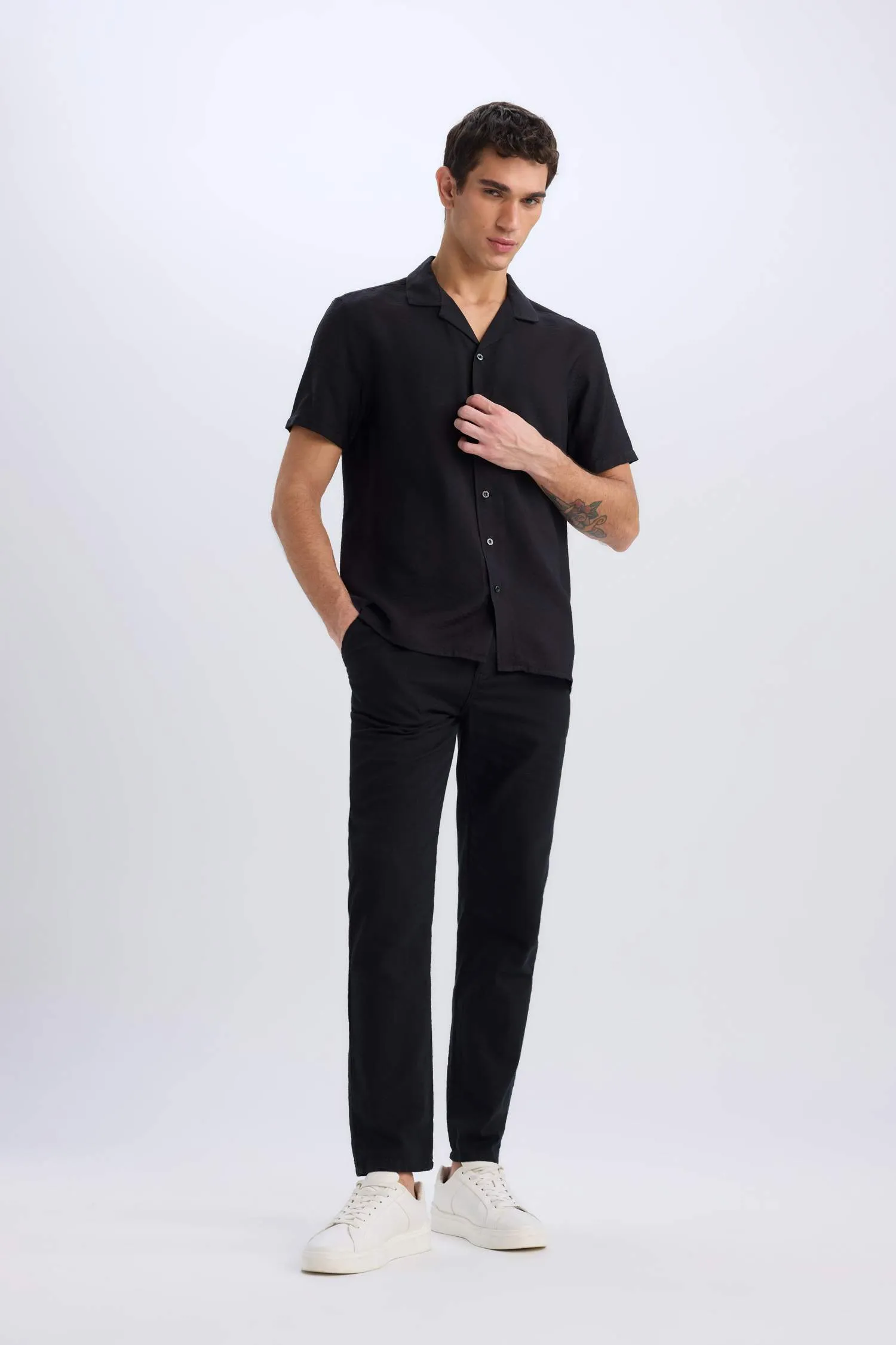 100% Cotton Summer Waisty Strap-on Jogger Pants Slim Fit Fit Fit Fit Fit With Flat Leg Pocket