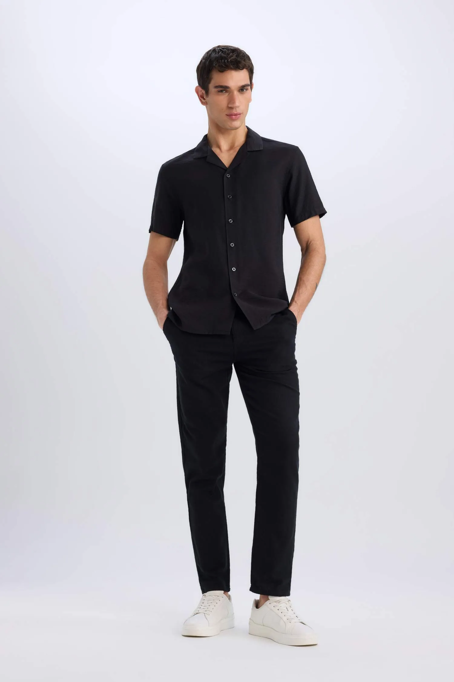 100% Cotton Summer Waisty Strap-on Jogger Pants Slim Fit Fit Fit Fit Fit With Flat Leg Pocket
