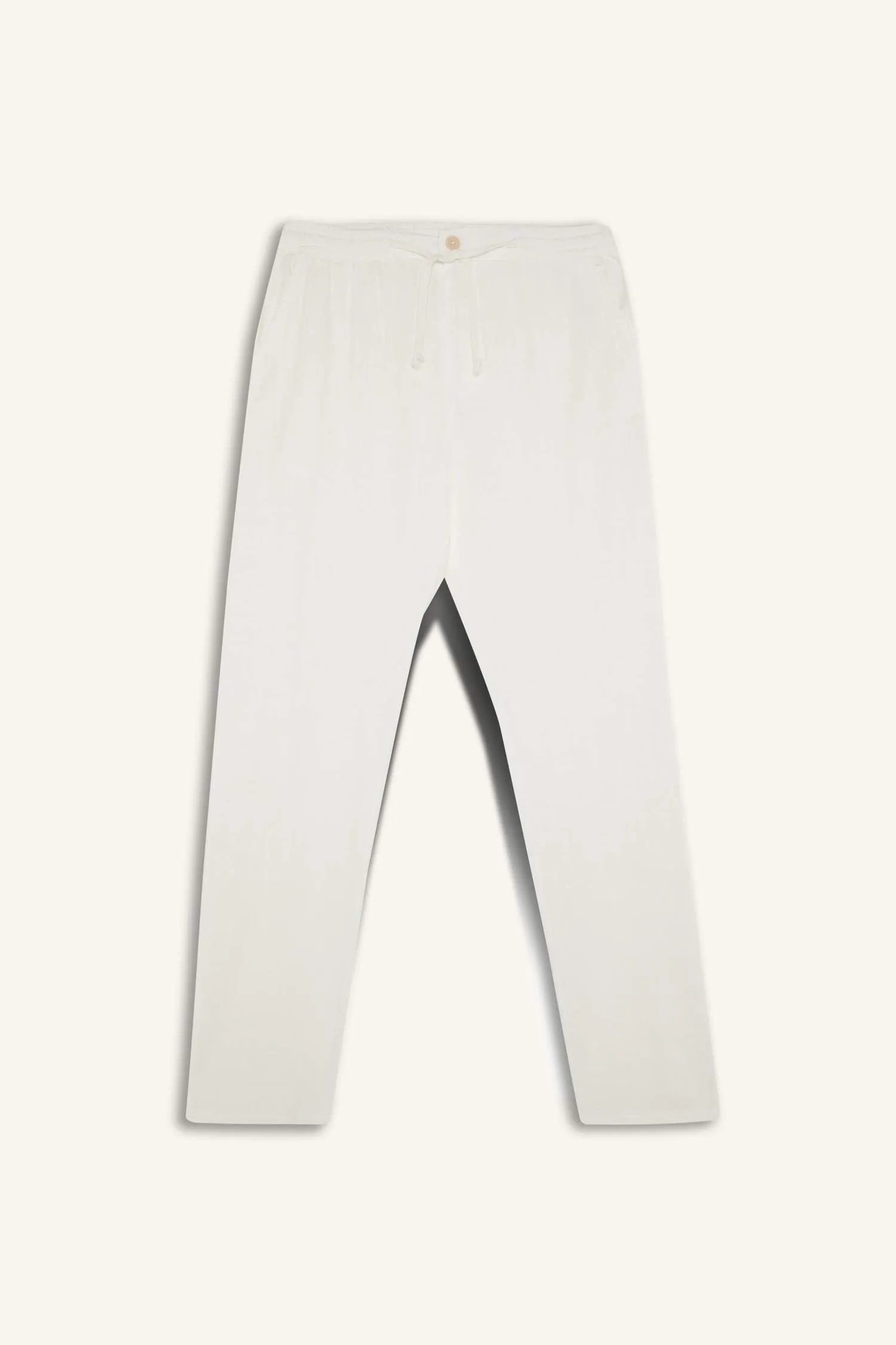 100% Cotton Summer Waisty Strap-on Jogger Pants Slim Fit Fit Fit Fit Fit With Flat Leg Pocket