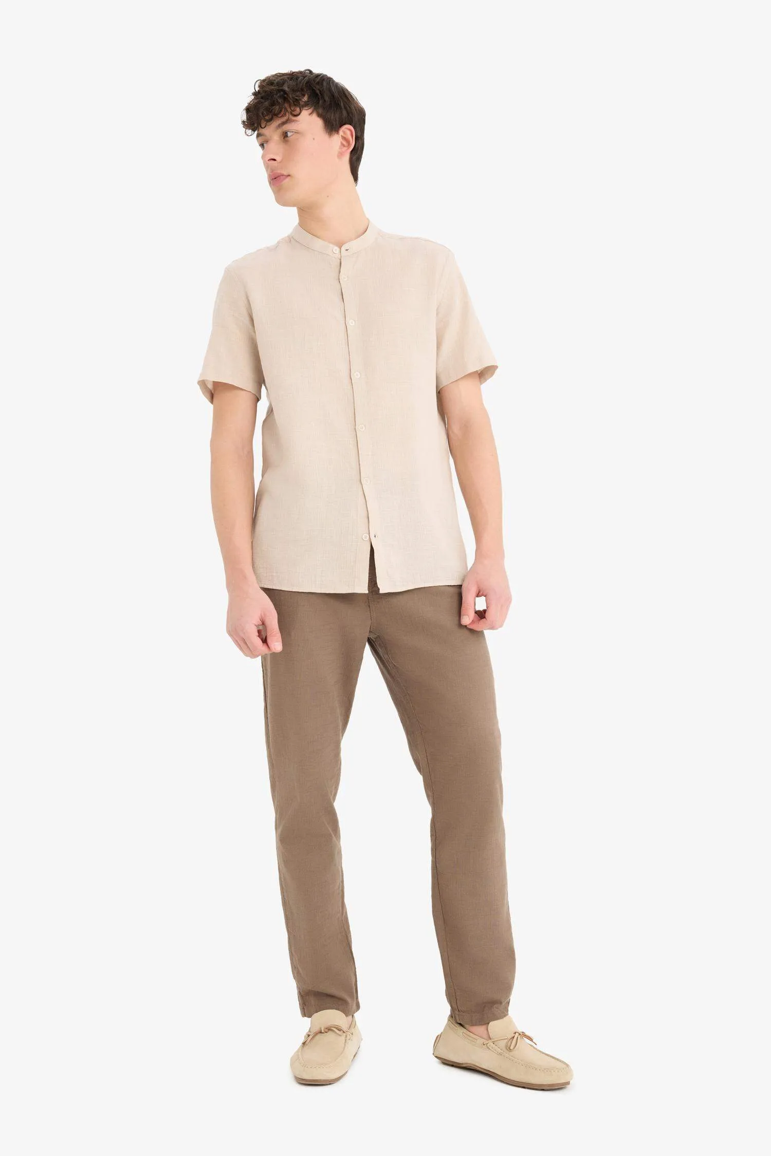 100% Cotton Summer Waisty Strap-on Jogger Pants Slim Fit Fit Fit Fit Fit With Flat Leg Pocket