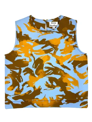 2015 Acne Studios Neoprene Camouflage Top