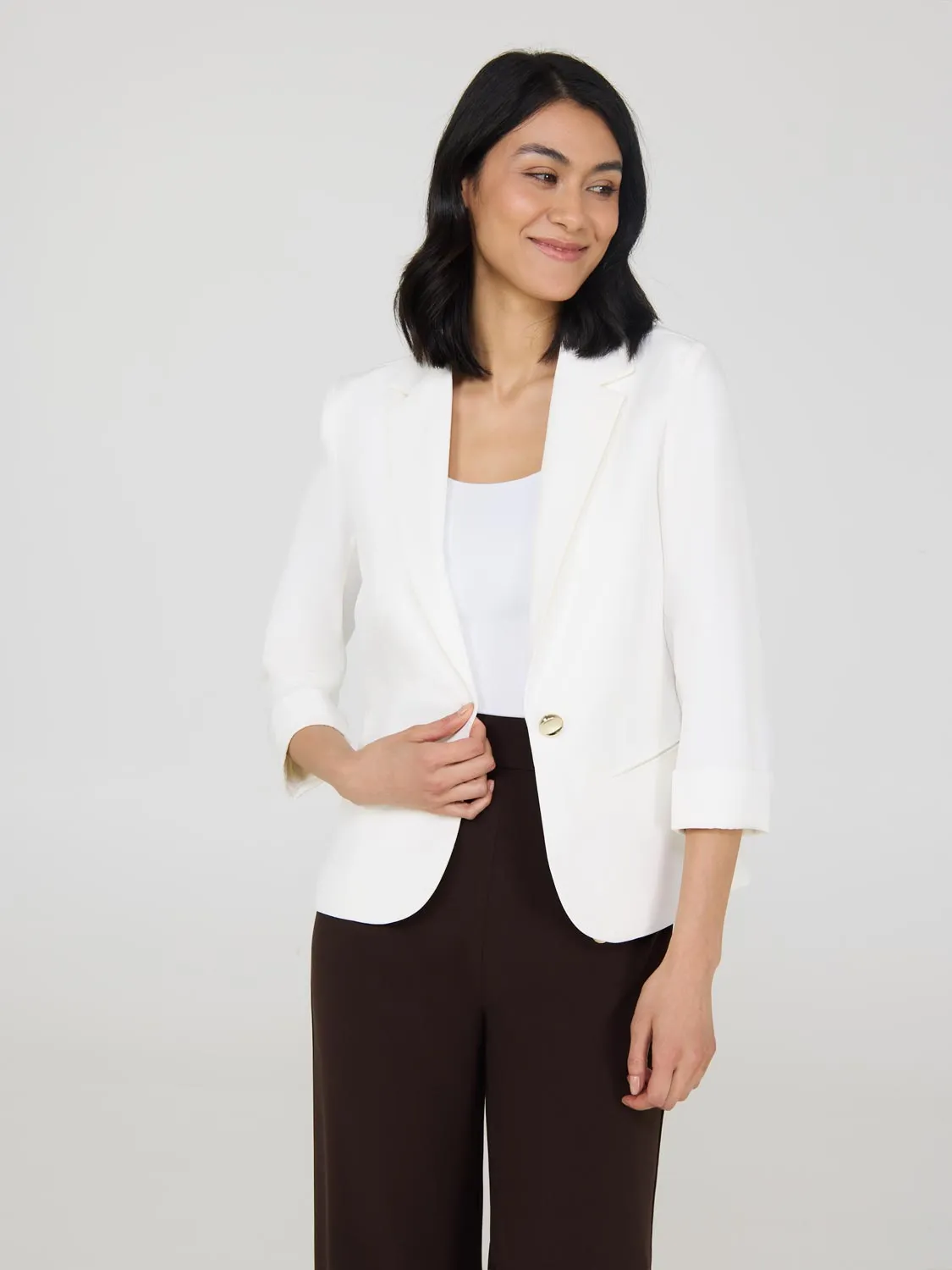 3/4 Cuffed Sleeve Blazer