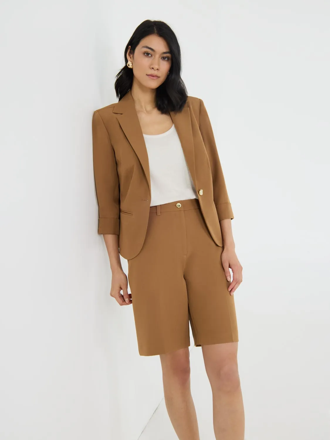 3/4 Cuffed Sleeve Blazer
