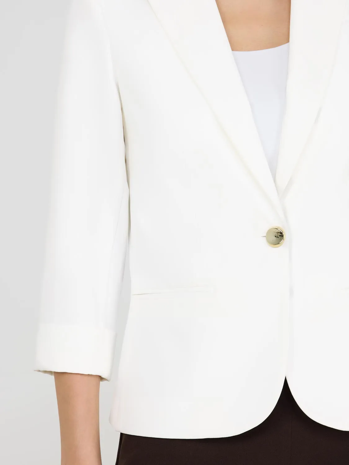 3/4 Cuffed Sleeve Blazer