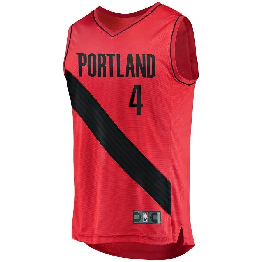 4 - Maurice Harkless Portland Trail Blazers Fast Break Player Jersey - Statement Edition - Red