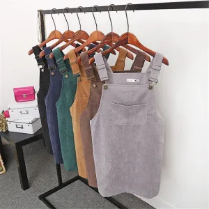 7 Colors Korean Fashion Vintage College Wind Corduro High Waist Skirts Women Midi Skirt Loose Skirts Womens