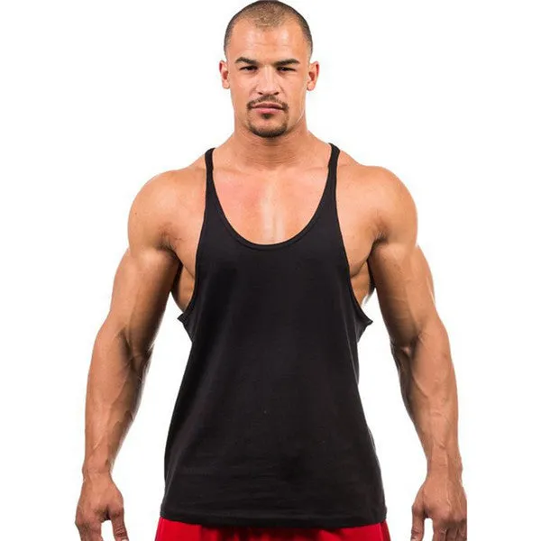 7 Colors Men Active Casual Tops Tees Sleeveless O-Neck Tops Loose Black White Gray Tops KH659468