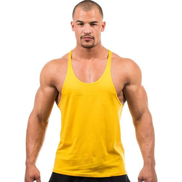7 Colors Men Active Casual Tops Tees Sleeveless O-Neck Tops Loose Black White Gray Tops KH659468