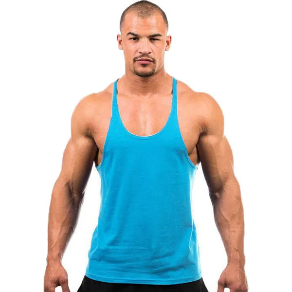 7 Colors Men Active Casual Tops Tees Sleeveless O-Neck Tops Loose Black White Gray Tops KH659468