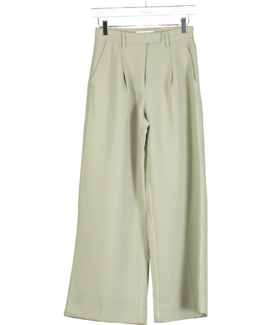 Abercrombie & Fitch Green Sloane Low Rise Tailored Wide Leg Pant W24