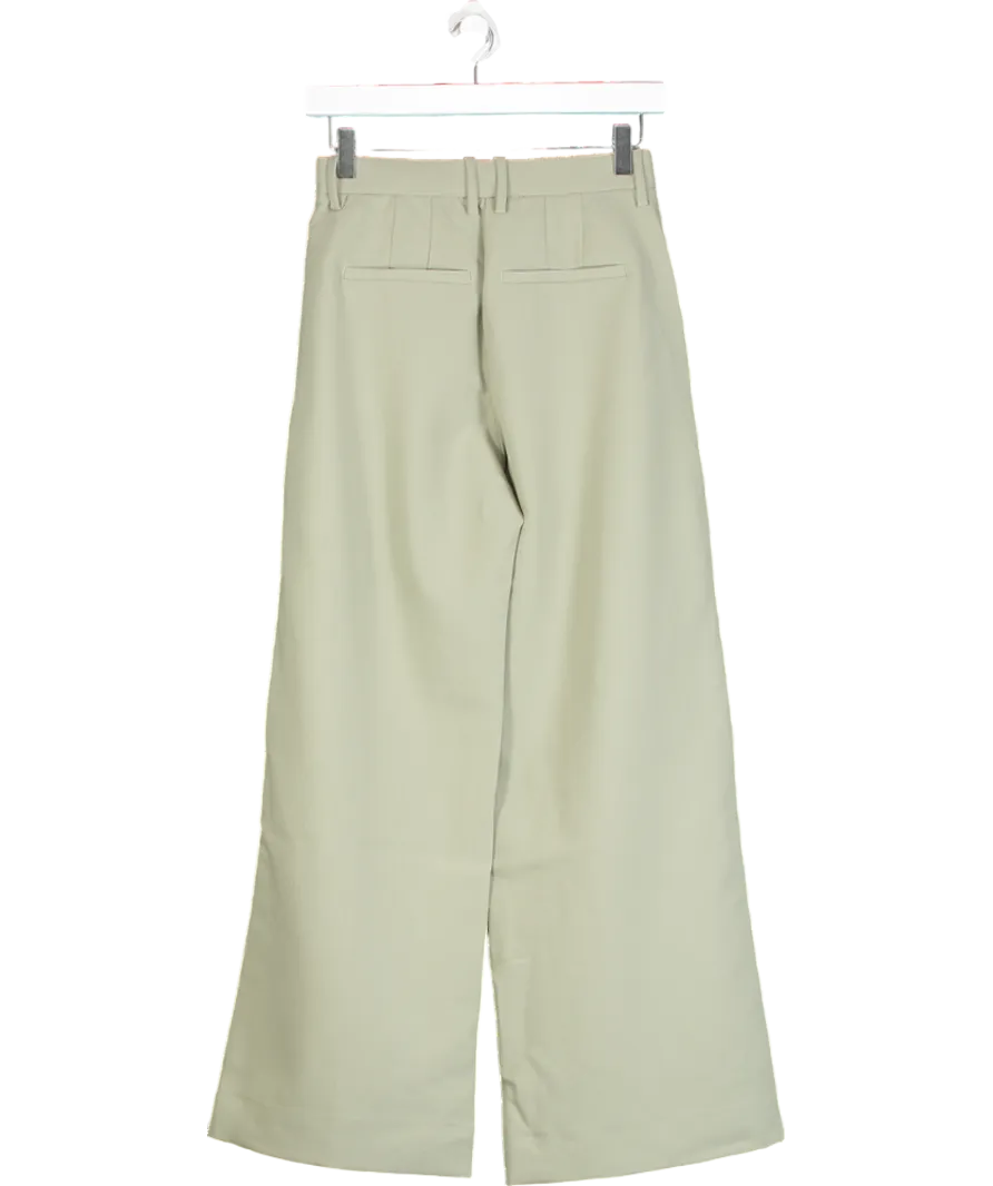 Abercrombie & Fitch Green Sloane Low Rise Tailored Wide Leg Pant W24