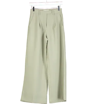 Abercrombie & Fitch Green Sloane Low Rise Tailored Wide Leg Pant W24