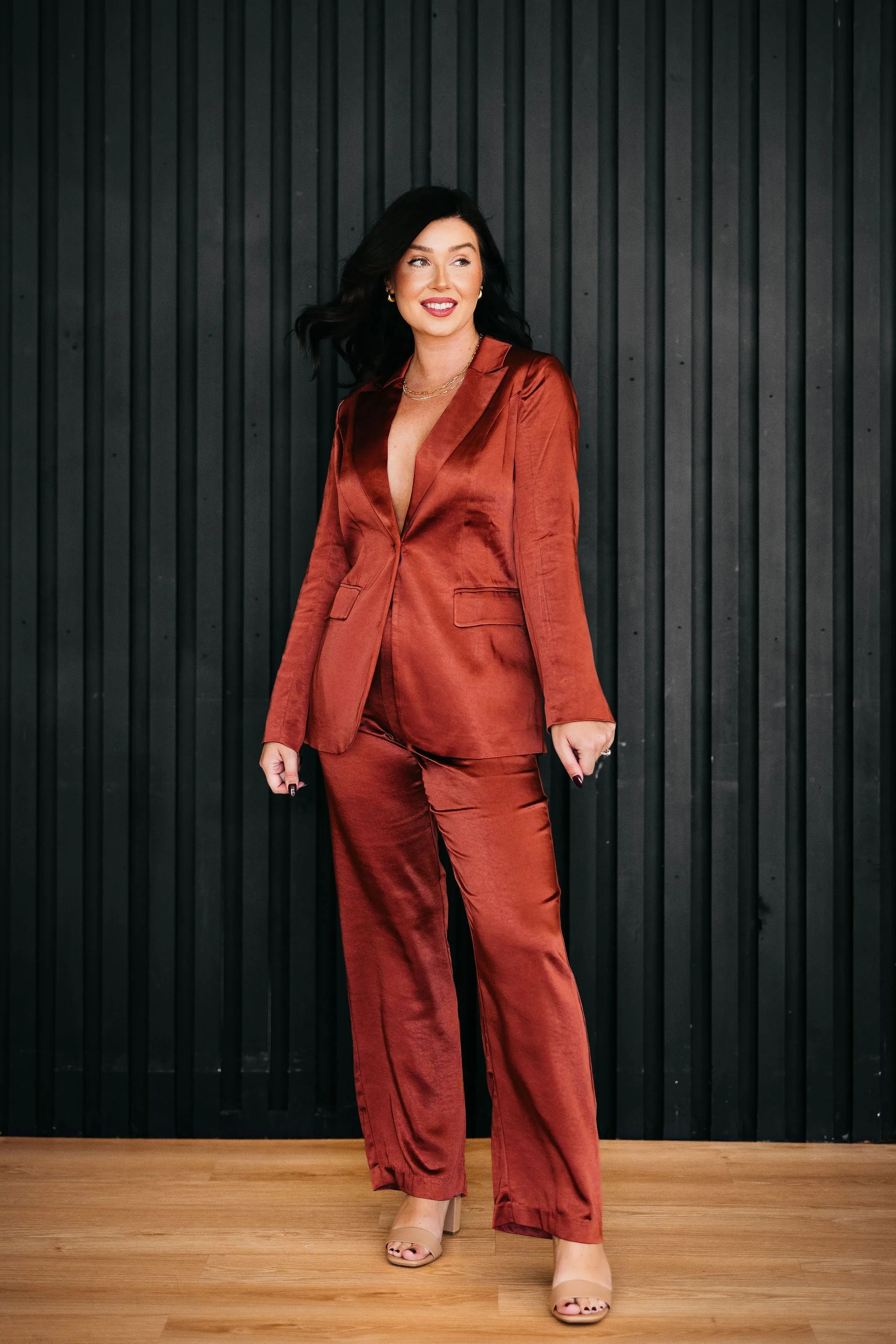 Afterglow Satin Blazer