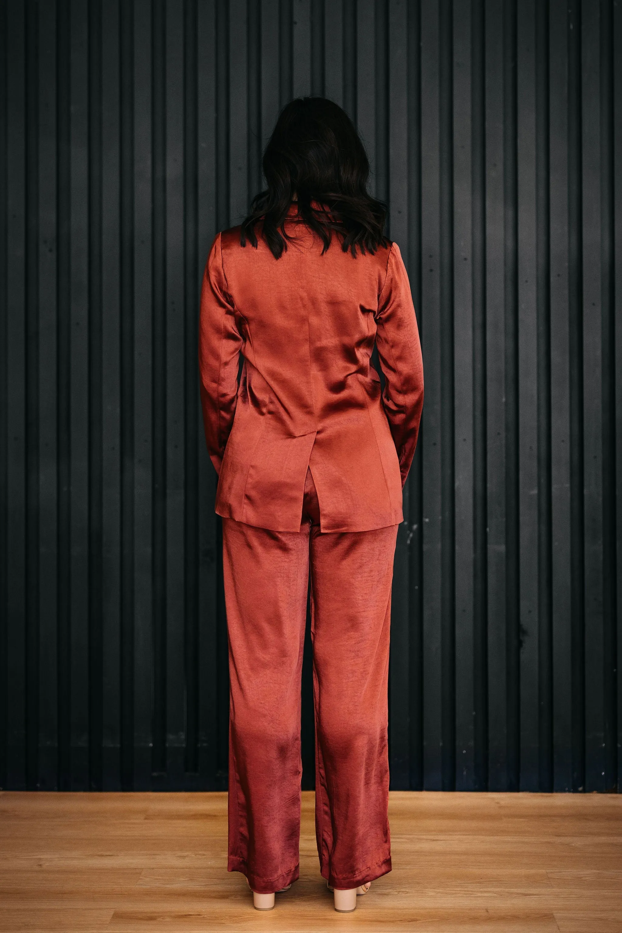 Afterglow Satin Blazer