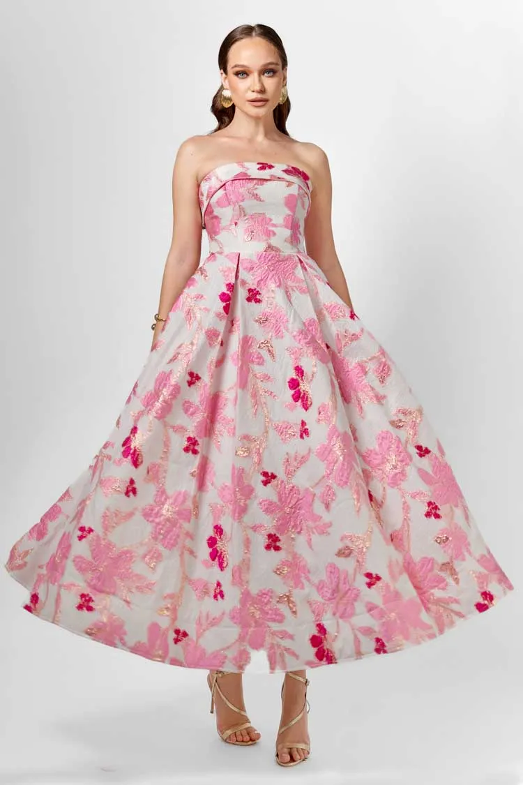 Alanna Jacquard A-Line Midi Dress