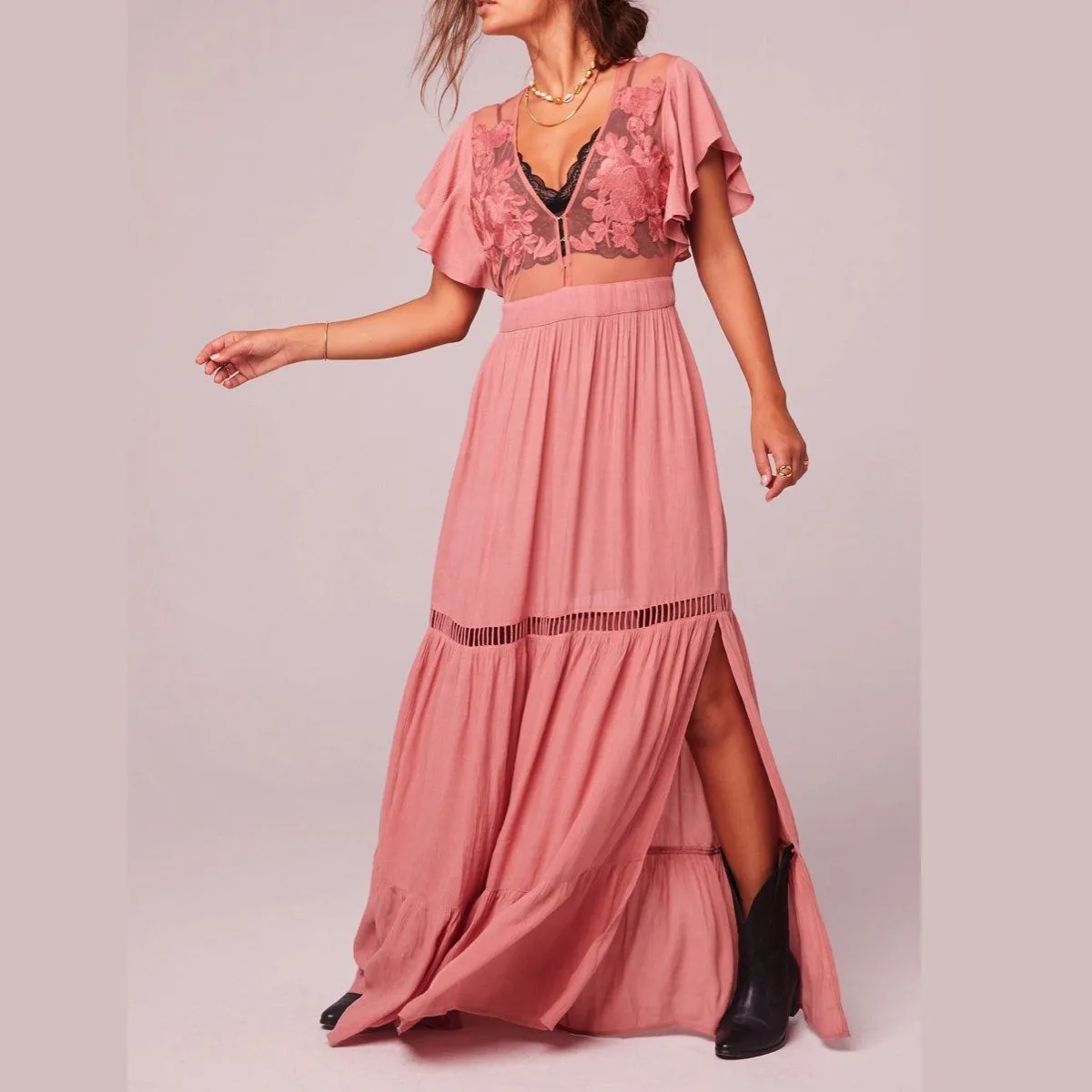 All You Need is Love Mauve Maxi Dress