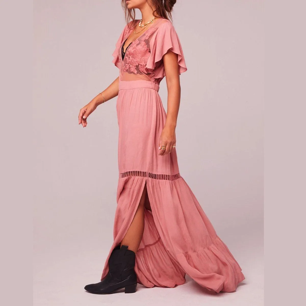 All You Need is Love Mauve Maxi Dress
