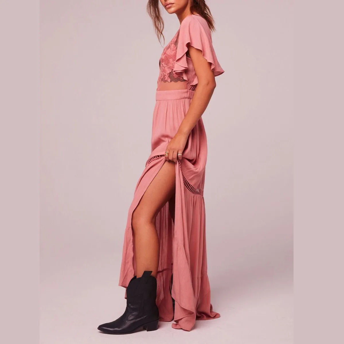 All You Need is Love Mauve Maxi Dress