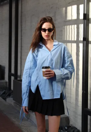 Arden Button Down In Blue Stripe
