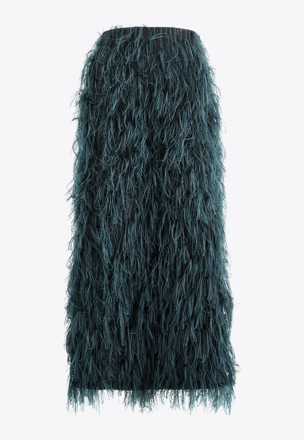 Arion Feathered Midi Skirt