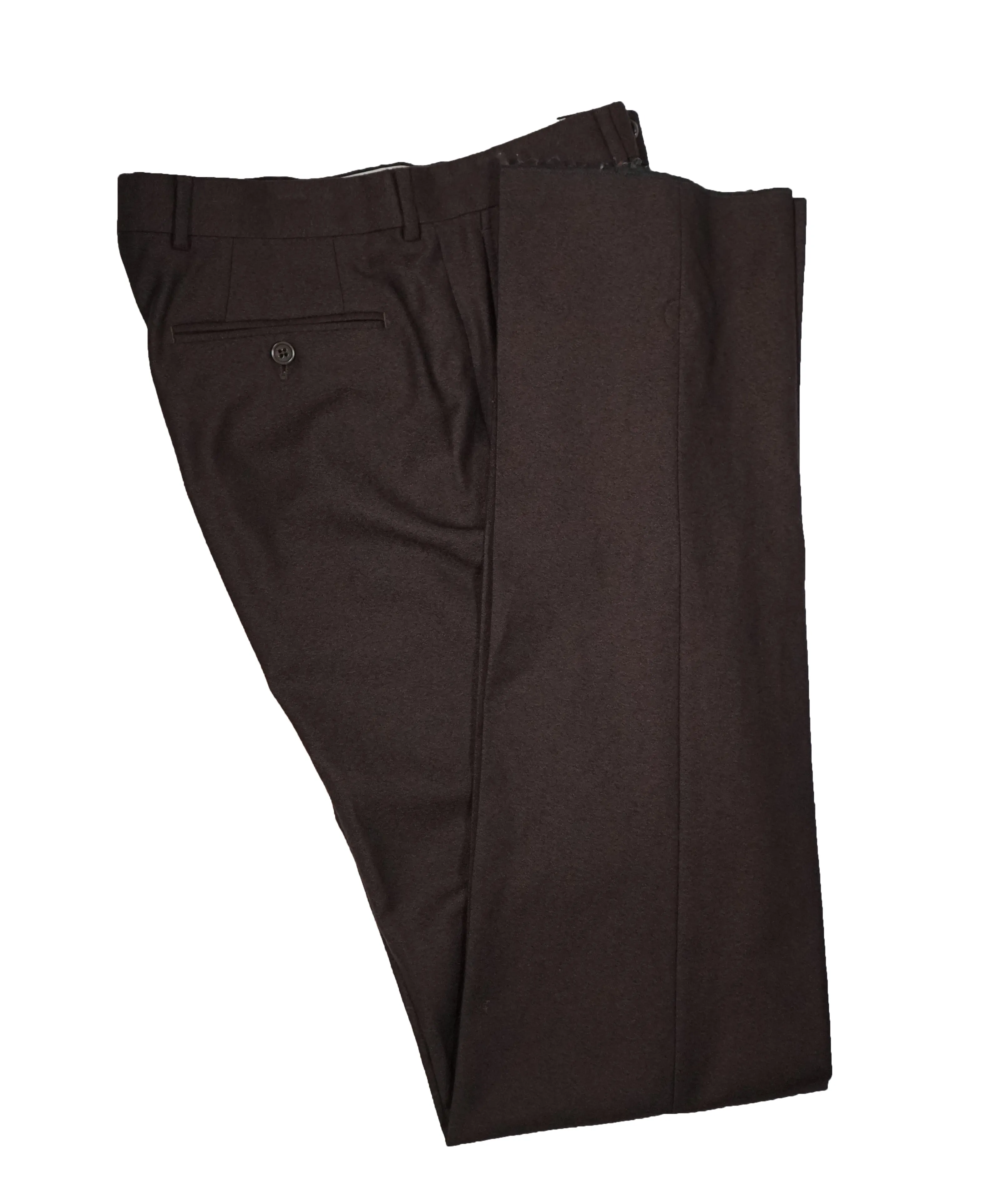 ARMANI COLLEZIONI -Textured Abstract Pattern Burgundy & Brown Pants - 32W