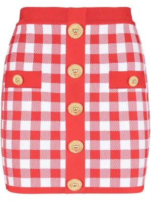 Balmain Red Skirt