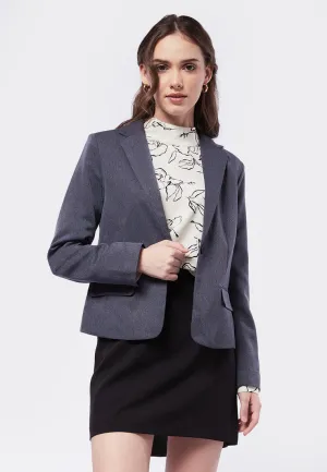 Basic Long Sleeve Tailored Blazer