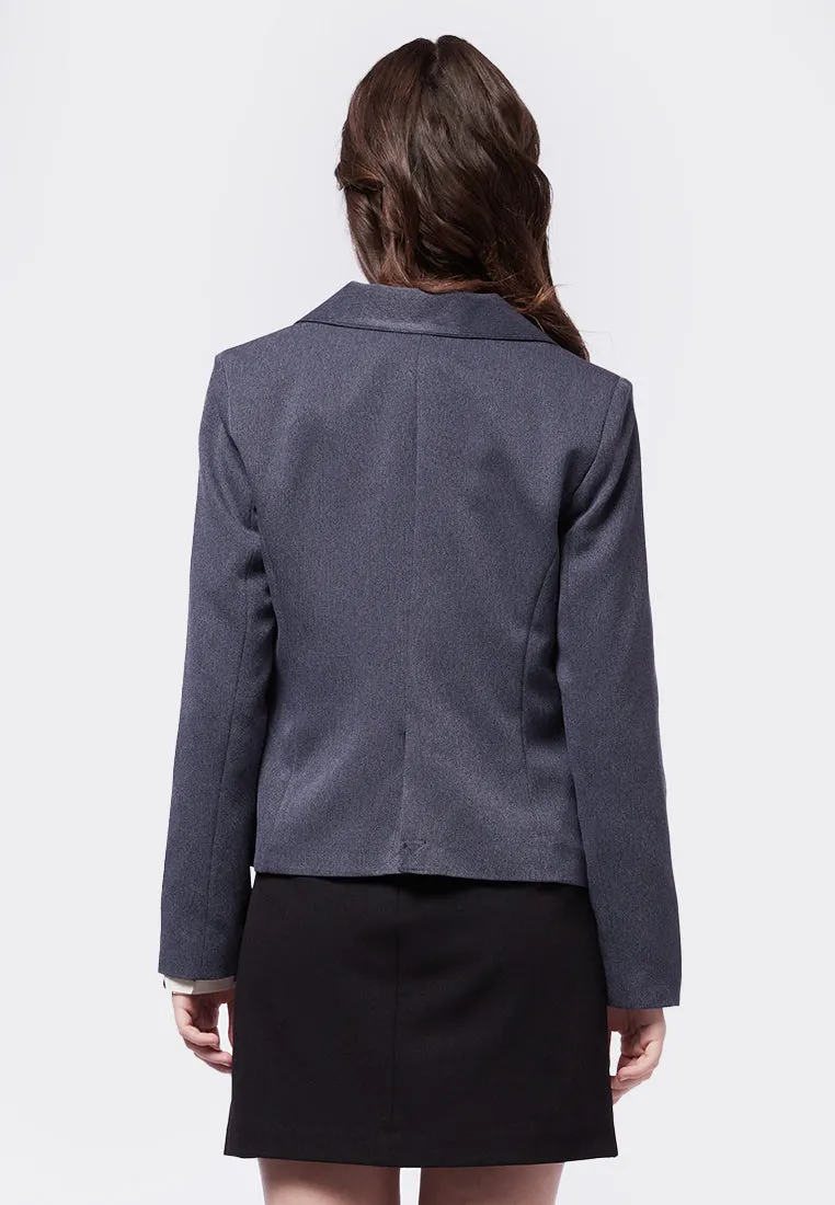 Basic Long Sleeve Tailored Blazer