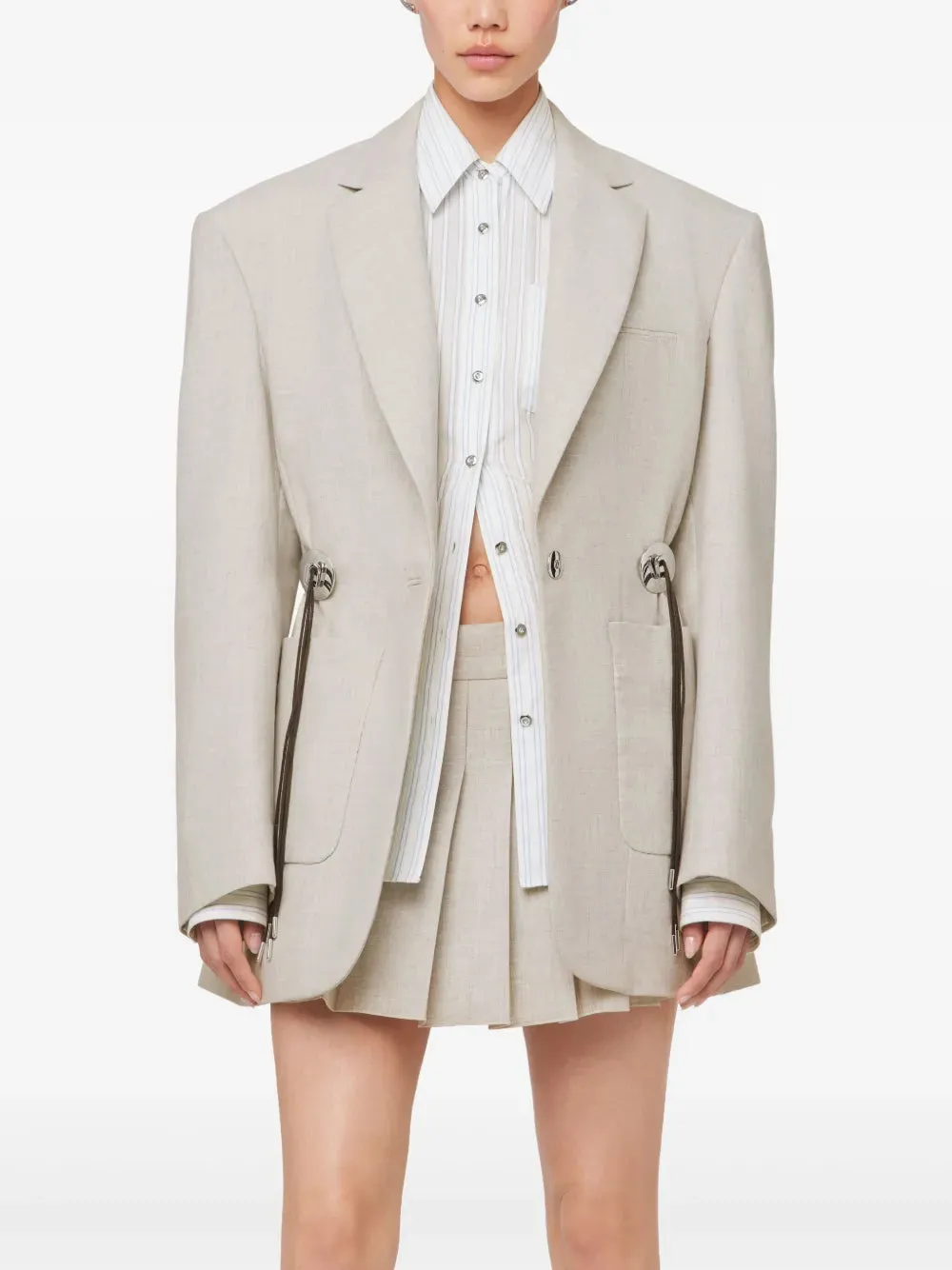 Beige Wool Blazer