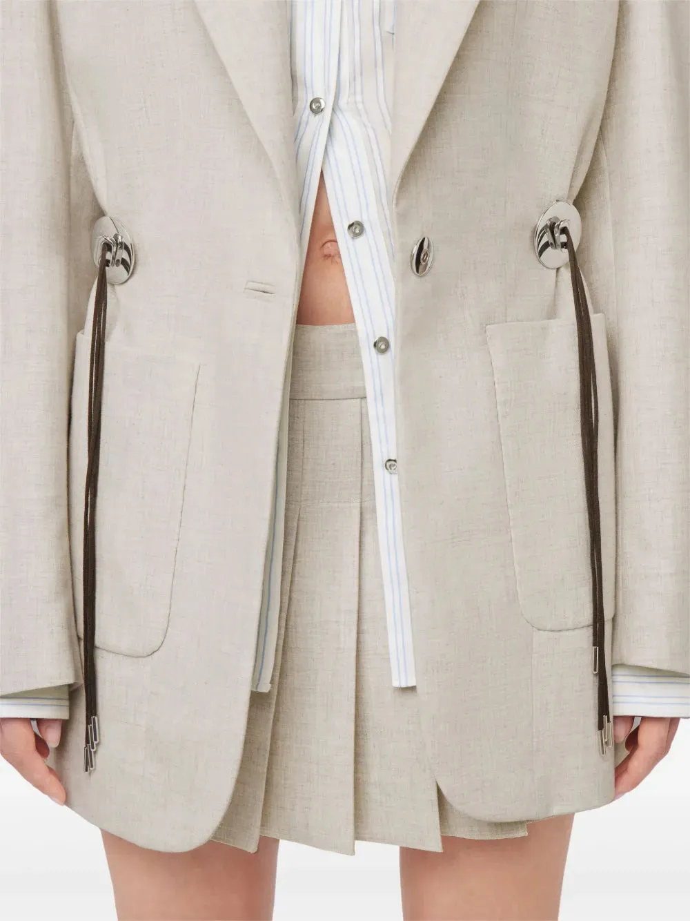 Beige Wool Blazer