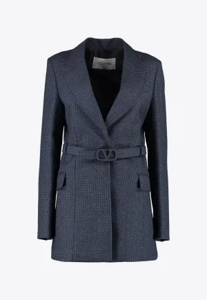 Belted Single-Breasted Blazer