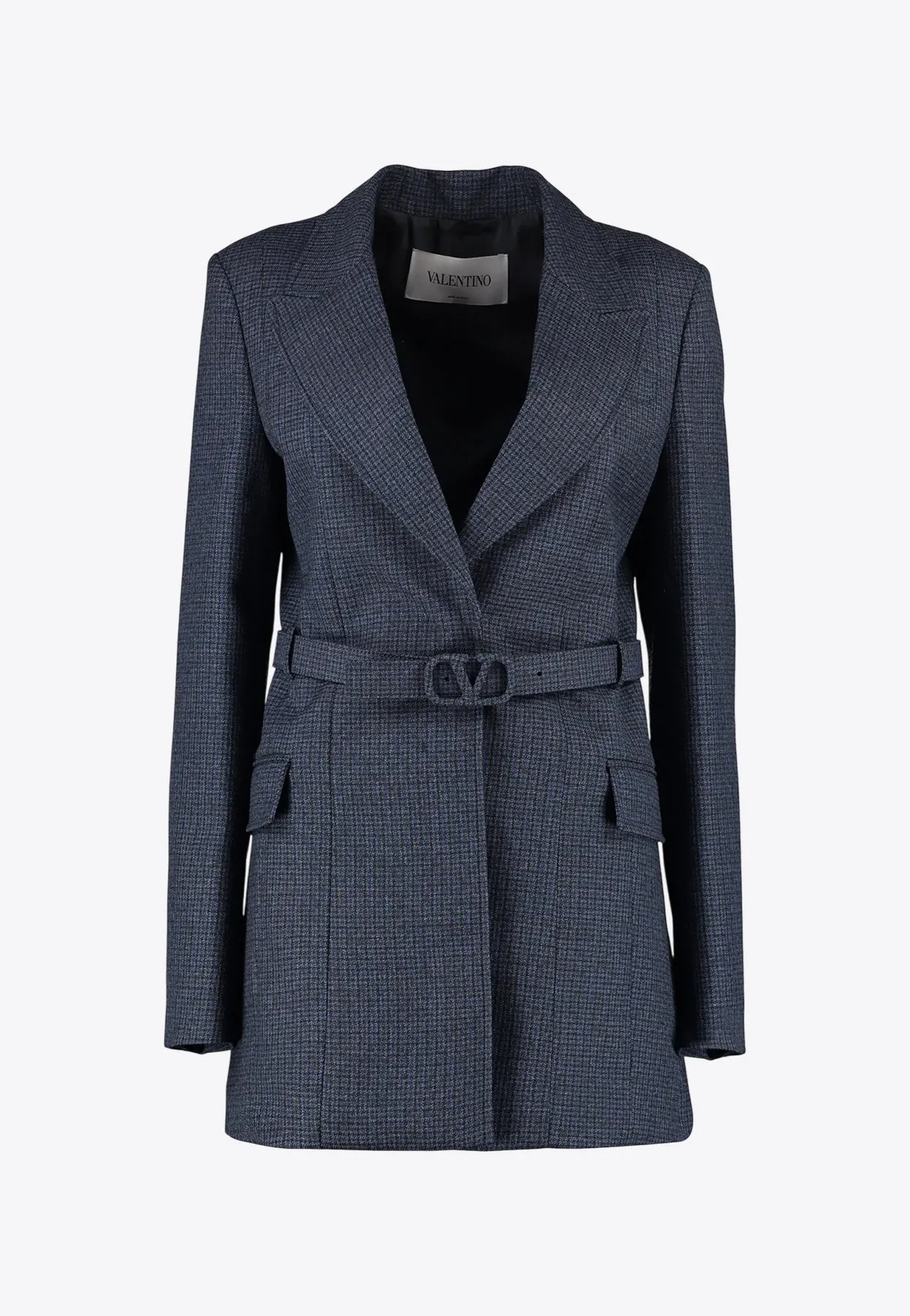 Belted Single-Breasted Blazer
