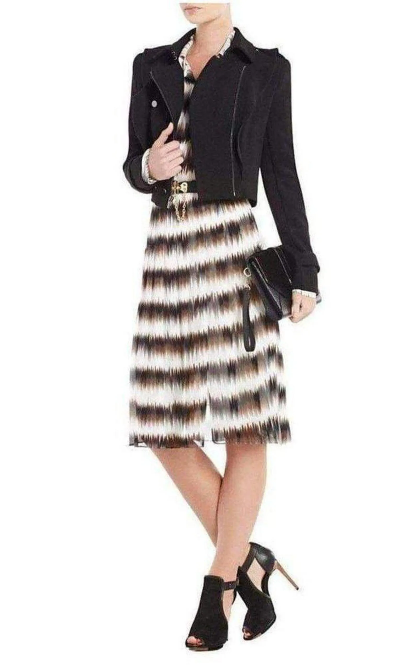 Black Fay Ruffled Military Jacket