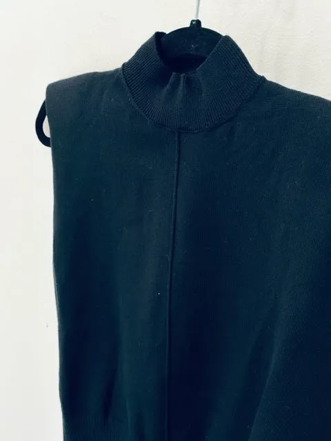 Black Mock Neck Sweater Top