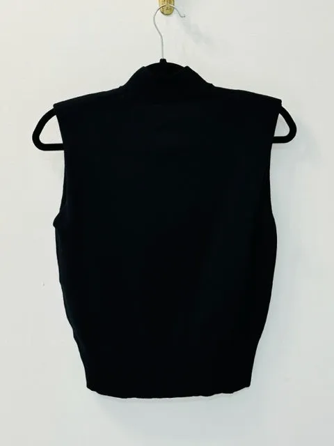 Black Mock Neck Sweater Top
