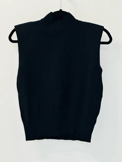 Black Mock Neck Sweater Top