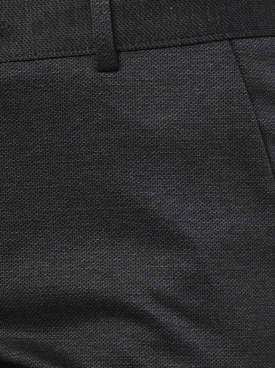 Black Solid Slim Fit Club Wear Trouser | JB Studio