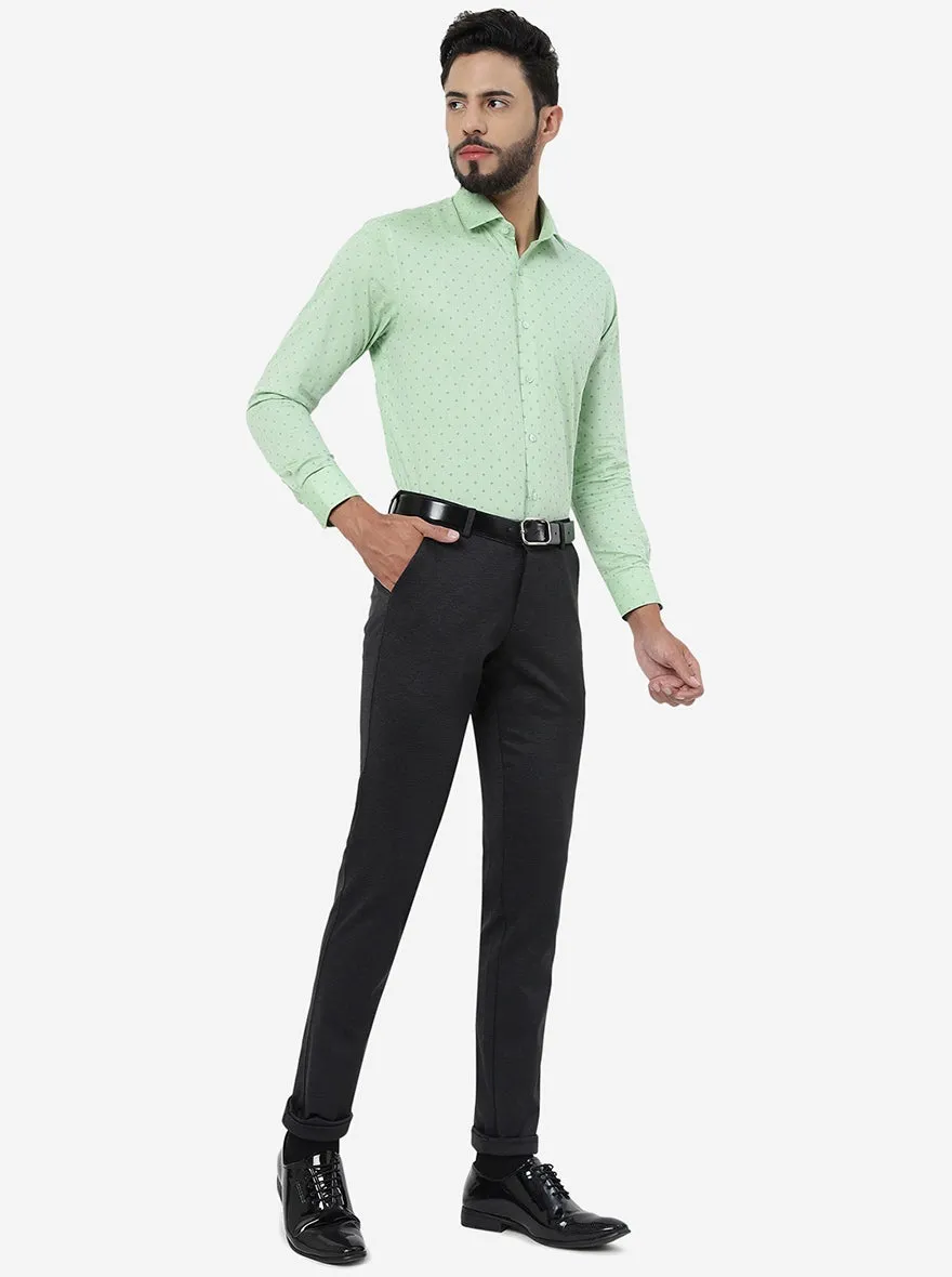 Black Solid Slim Fit Club Wear Trouser | JB Studio