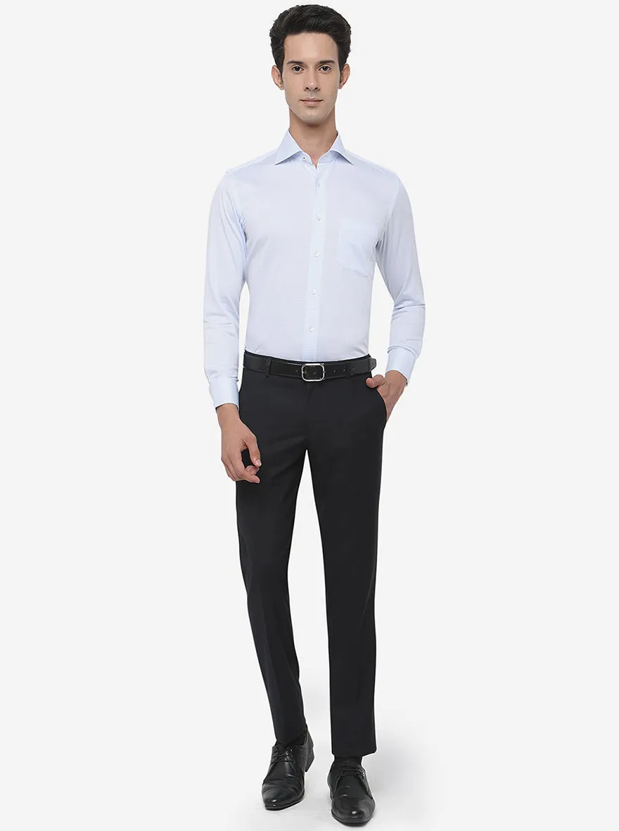 Black Solid Super Slim Fit Formal Trouser | JadeBlue