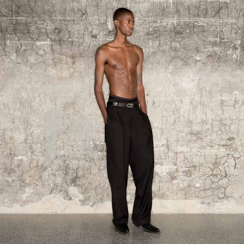 Black Wide-Leg Trousers