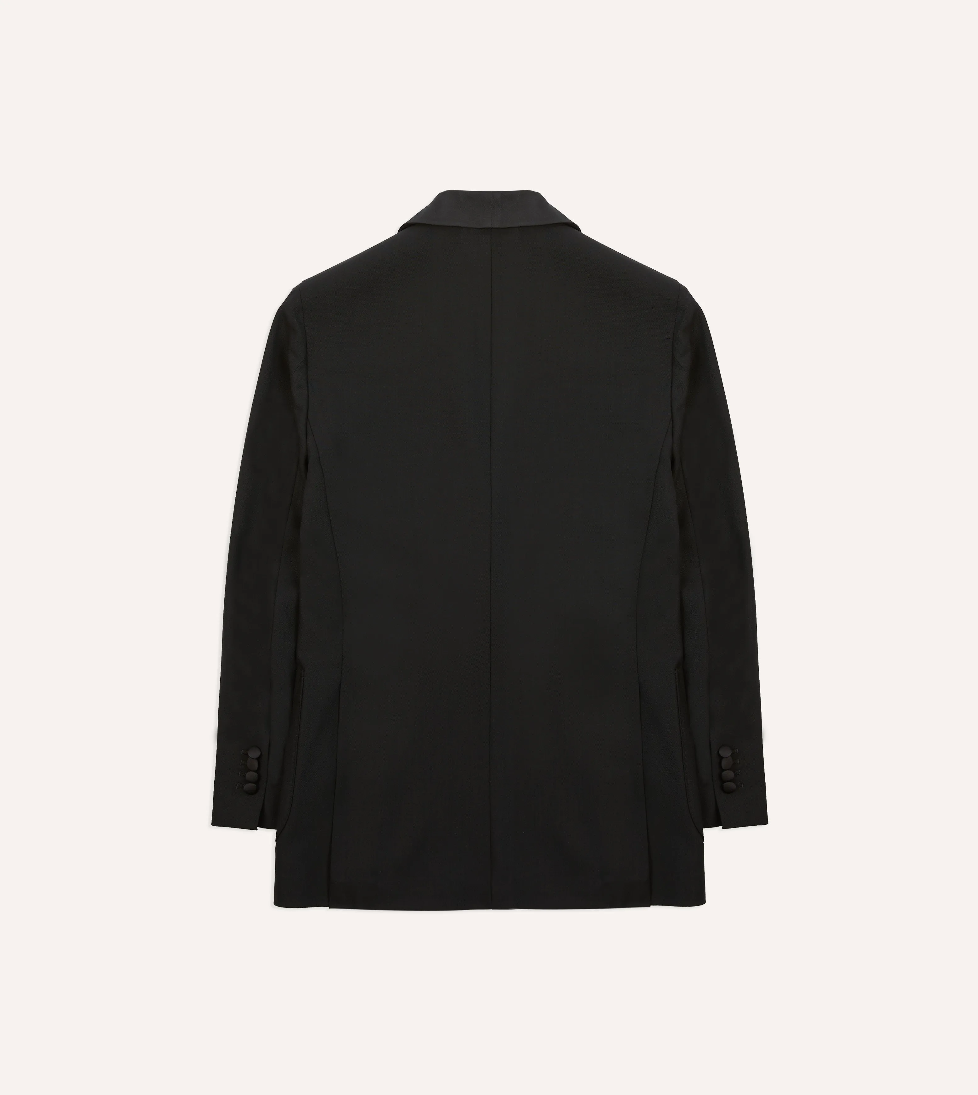 Black Wool Shawl Collar Tuxedo Blazer