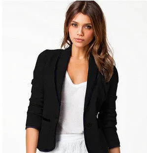 Blazer Women Fashion Women's Spring Slim Short Design Turn-down Collar Blazer Grey Short Coat Jackets for women WL2024