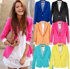 Blazer women suit blazer foldable brand jacket spandex with lining Vogue refresh blazers