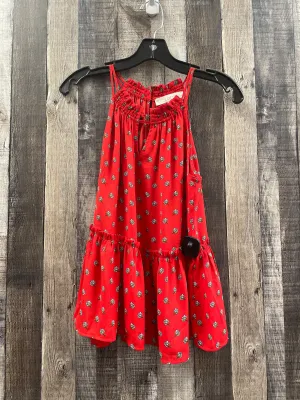 Blouse Sleeveless By Loft In Red, Size: Petite  M