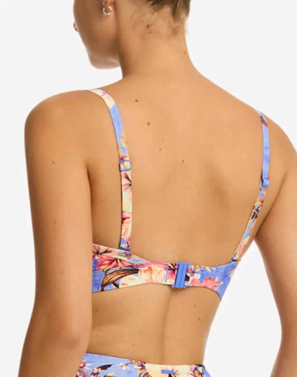 Blue Hawaii DD Tie Front Bikini Top