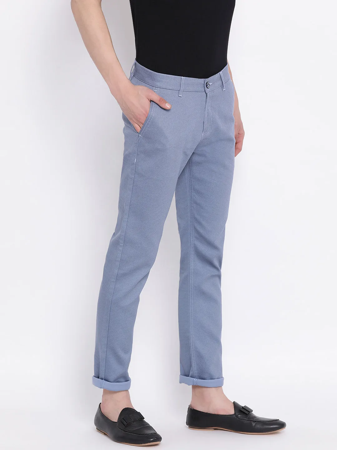 Blue Slim fit Trousers