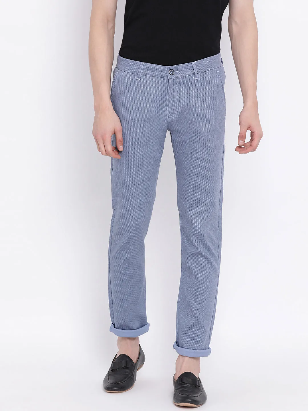 Blue Slim fit Trousers