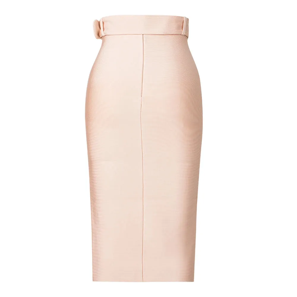 Bodycon Women's High Waist Bandage Skirt Knee Length Midi Pencil Office Party Club Elegant Skirts Clothing