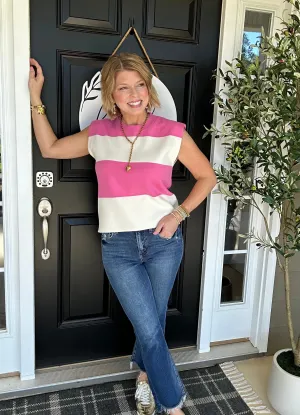 Born To Love Sweater Top | Hot Pink